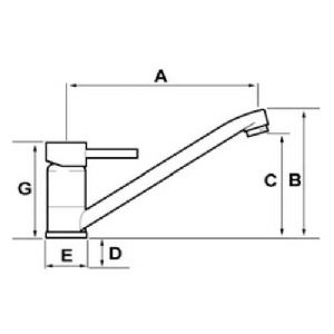 SINGLE HOLE SHOWER MIXER 3/8 INCH (click for enlarged image)